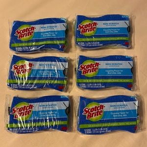 6 Packs of Scotch-Brite Non-Scratch Scrub Sponge